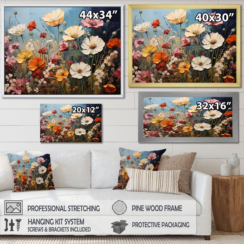 Designart Abstrait Fleurs de Saison Aquarelle I Art Mural Floral Salon