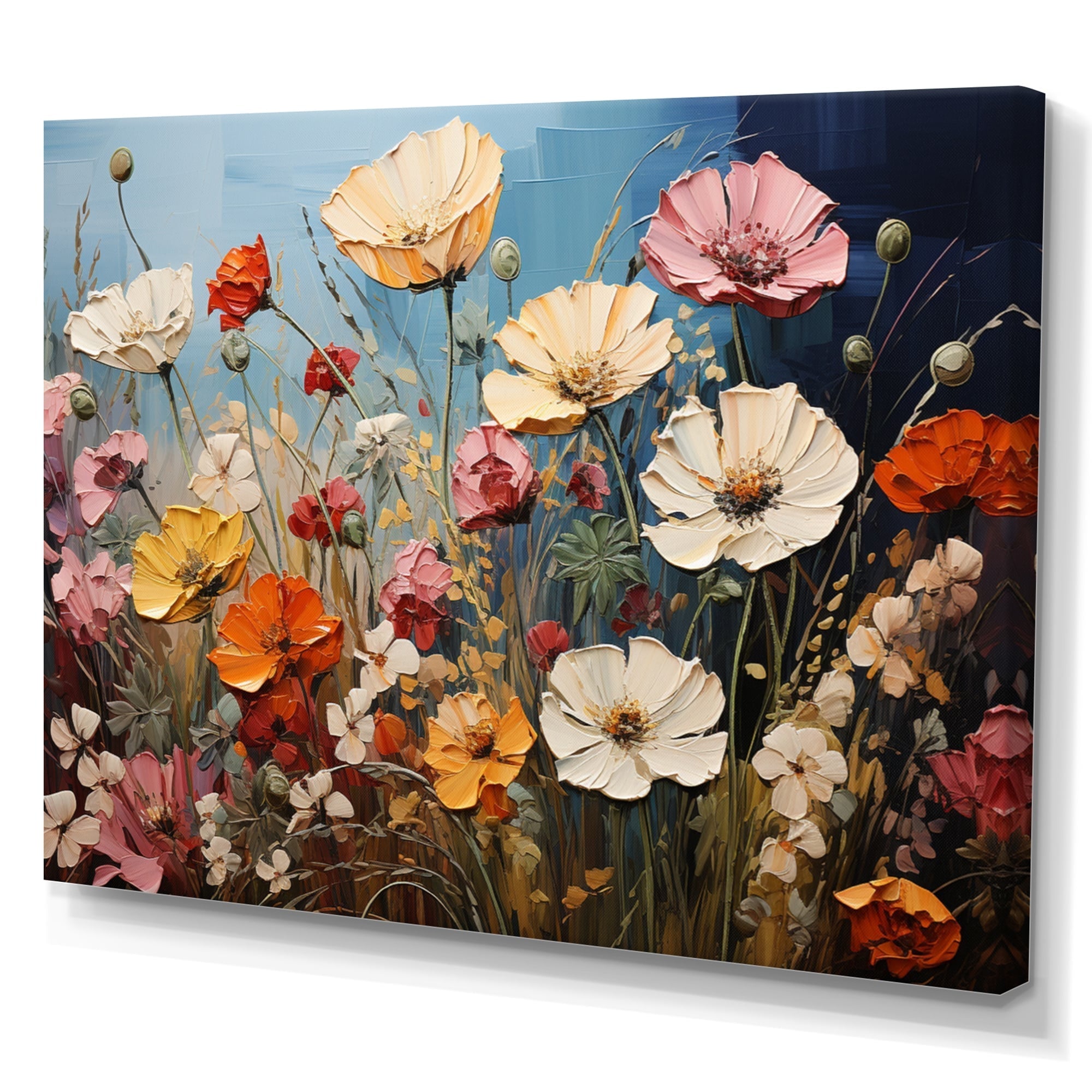Designart Abstrait Fleurs de Saison Aquarelle I Art Mural Floral Salon