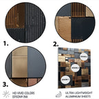 Designart Brown Abstract Tile Mosiac Charm Abstract Tile Metal Wall Art Brown Metal Wall Decor Modern Metal Art Work