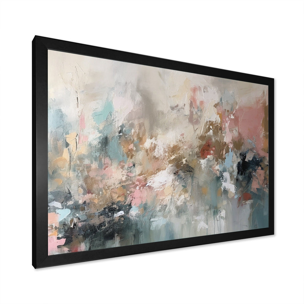 Peinture abstraite Designart Brushstroke I Art mural abstrait encadré pour salon
