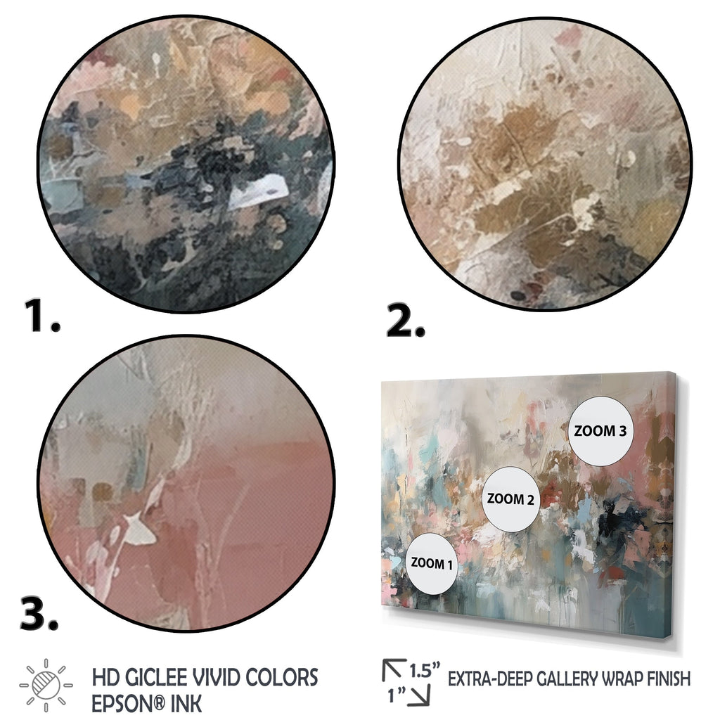 Peinture abstraite Designart Brushstroke I Art mural abstrait encadré pour salon