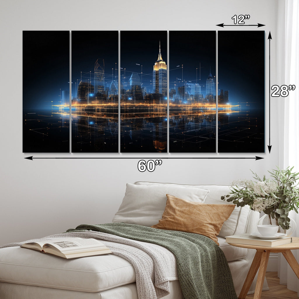 Ensemble d'art mural multi-panneaux Designart Christianisme Pentecôte Feu Spirituel Salon