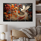 Ensemble d'art mural multi-panneaux Designart Christianisme Pentecôte Feu Spirituel Salon