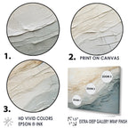 Designart Minimalisme Beige et Gris Vague Horizon I Décoration Murale Encadrée Minimalisme Côtier