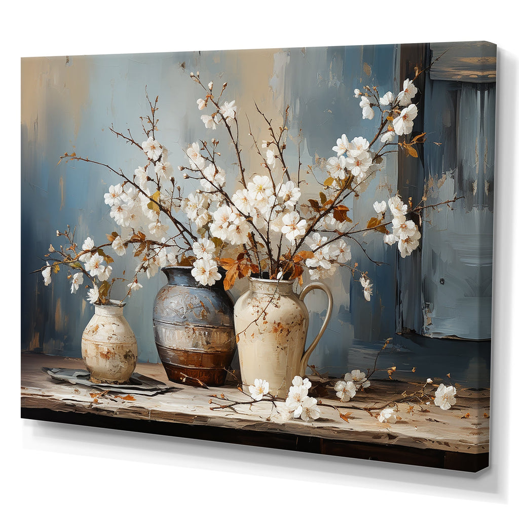 Designart Poterie et fleurs Nature morte I Arbre Toile murale Art