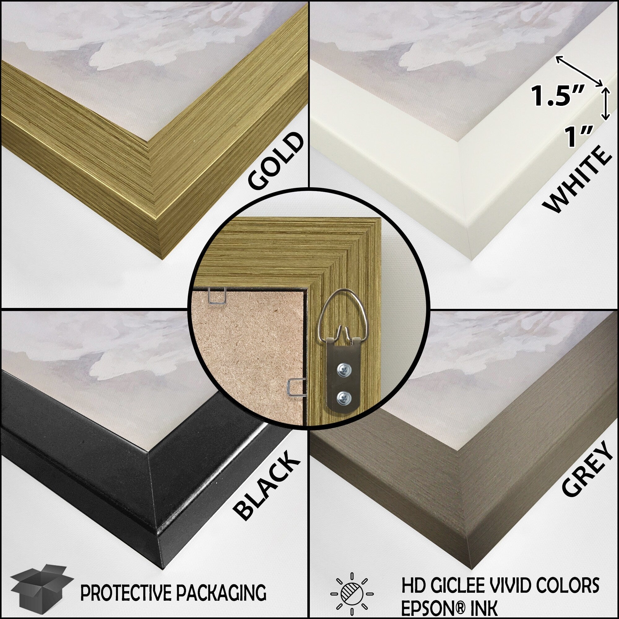 Designart Under Water Blue And White Corals Collage Coastal Framed Wall Art