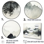 Toile encadrée Designart Aquarelle Lac et Forêt Rêve I Paysage Montagnes