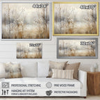 Décoration murale Designart Winter Meadow View Calmness II Meadow Grey - Art mural sur toile encadrée traditionnelle pour chambre à coucher