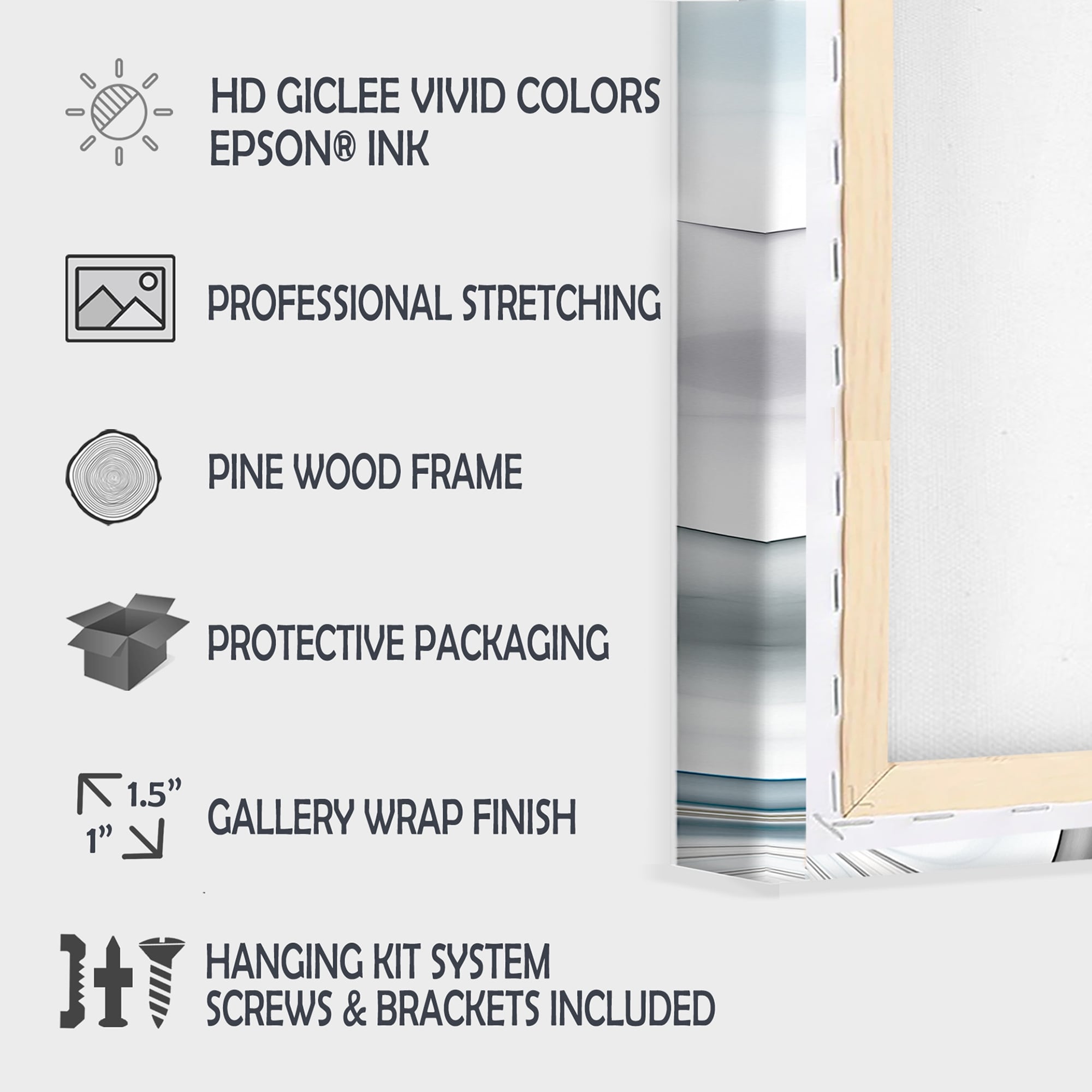 Toile murale moderne Designart « Abstrait en marbre blanc et or I »