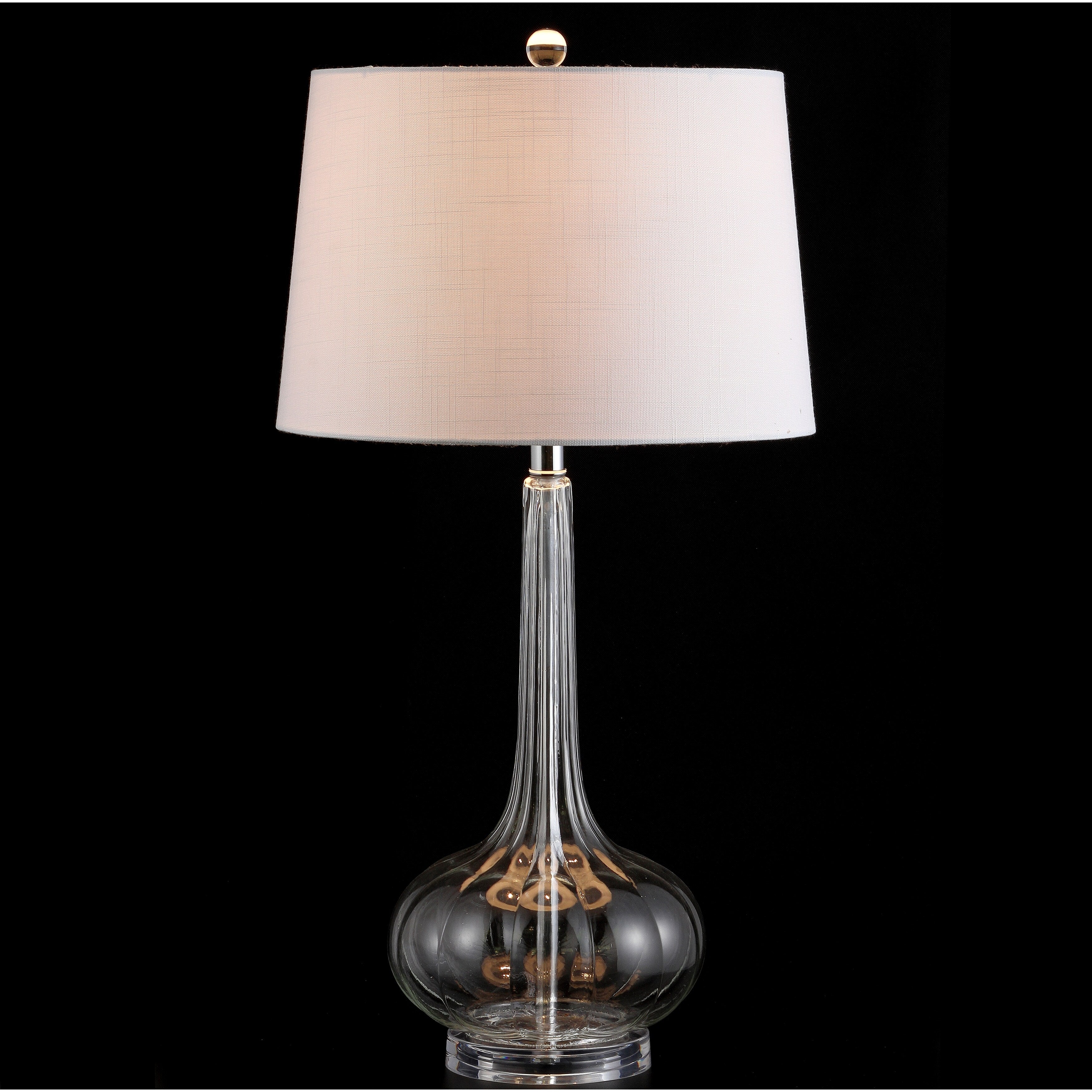 Lampe de table à LED Diamante 28,5 en verre rose (lot de 2) par JONATHAN Y