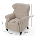 Fauteuil inclinable capitonné à point de diamant avec garniture cloutée