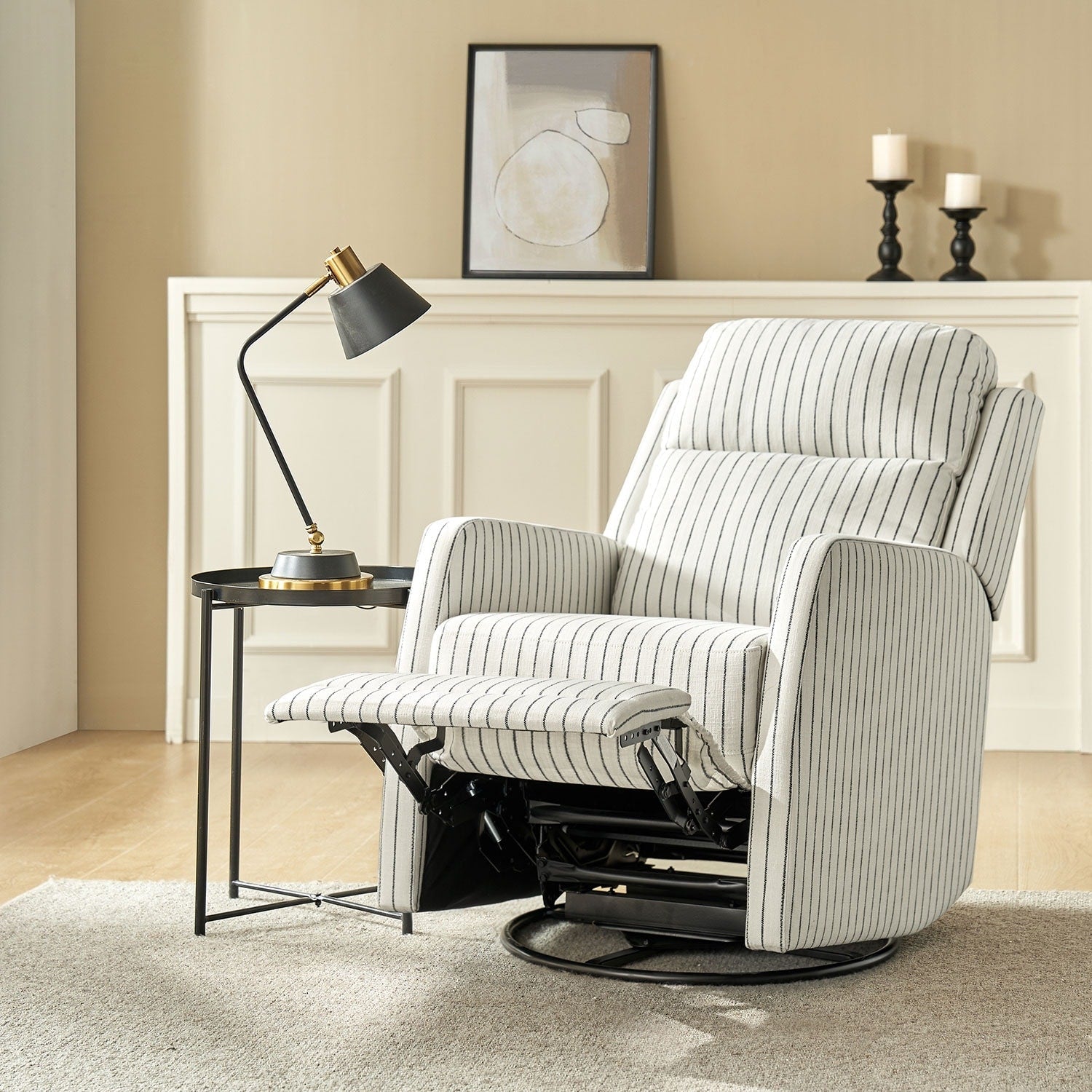 Fauteuil inclinable pivotant à 360 degrés Diana Modern en polyester par HULALA HOME