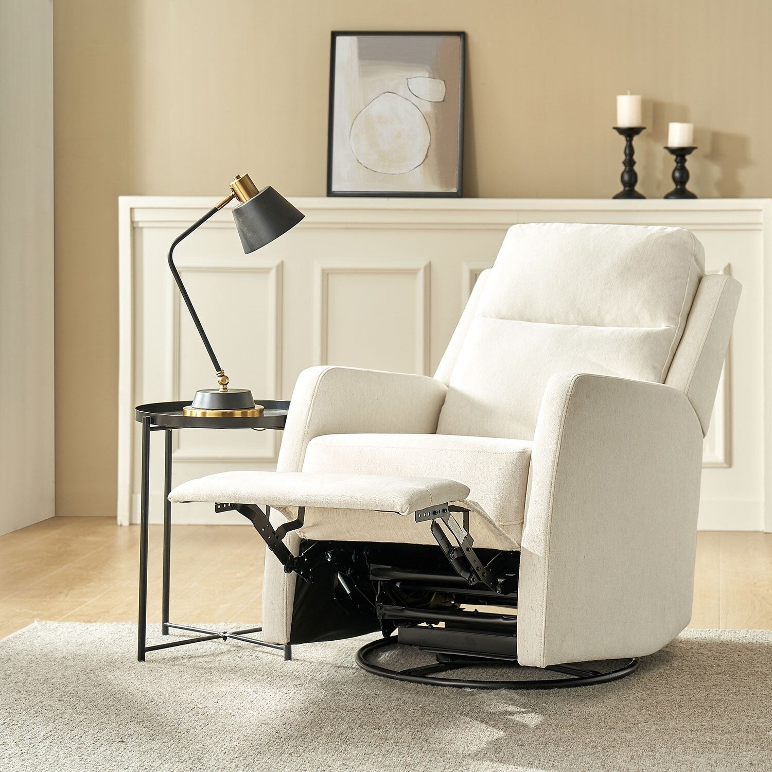 Fauteuil inclinable pivotant à 360 degrés Diana Modern en polyester par HULALA HOME