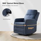 Fauteuil inclinable pivotant à 360 degrés Diana Modern en polyester par HULALA HOME