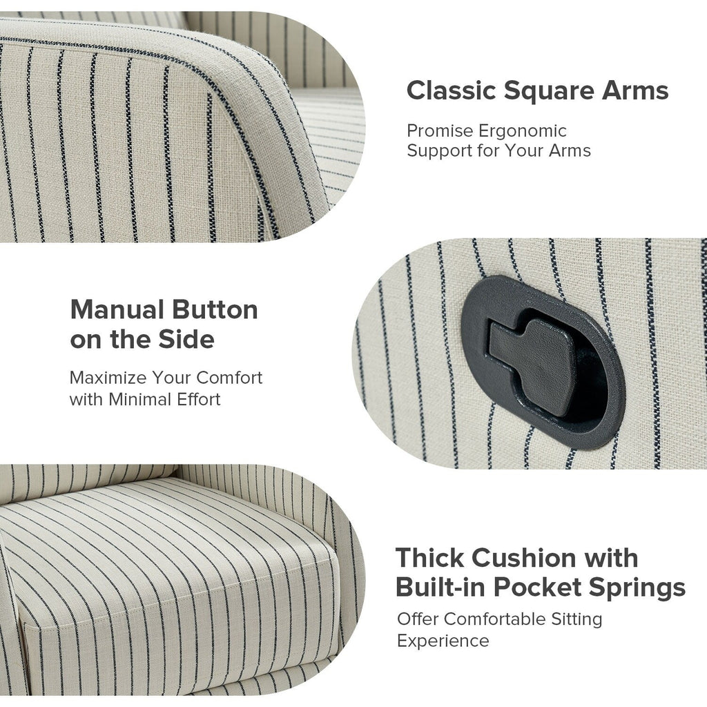 Fauteuil inclinable pivotant à 360 degrés Diana Modern en polyester par HULALA HOME