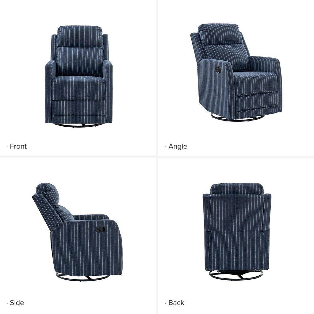 Fauteuil inclinable pivotant à 360 degrés Diana Modern en polyester par HULALA HOME