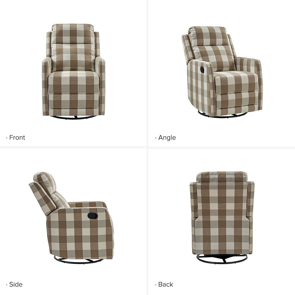 Fauteuil inclinable pivotant à 360 degrés Diana Modern en polyester par HULALA HOME