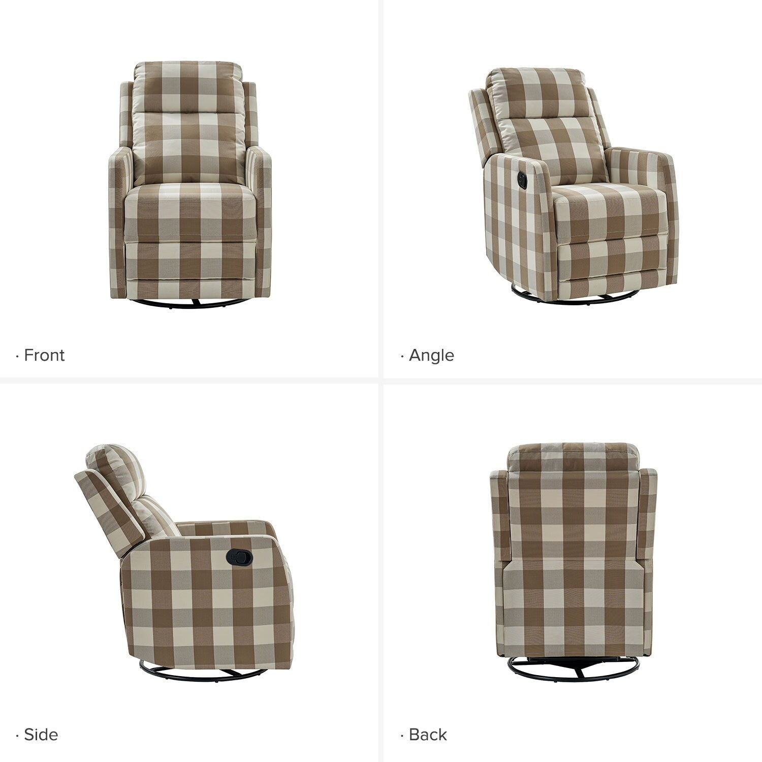 Fauteuil inclinable pivotant à 360 degrés Diana Modern en polyester par HULALA HOME
