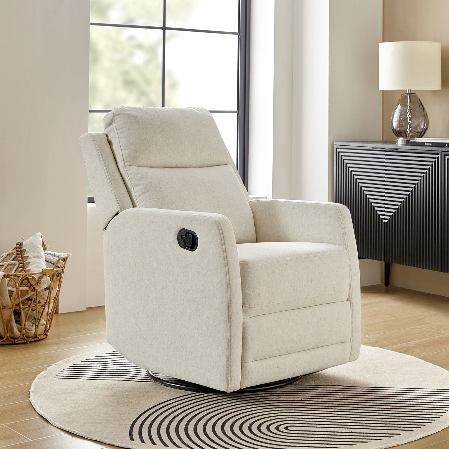 Fauteuil inclinable pivotant à 360 degrés Diana Modern en polyester par HULALA HOME