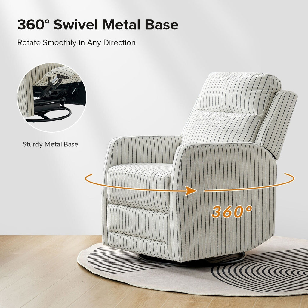 Fauteuil inclinable pivotant à 360 degrés Diana Modern en polyester par HULALA HOME