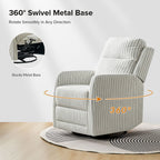 Fauteuil inclinable pivotant à 360 degrés Diana Modern en polyester par HULALA HOME