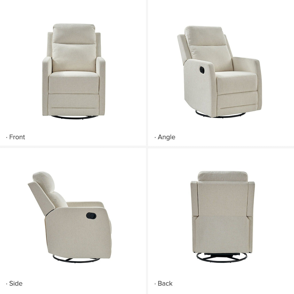 Fauteuil inclinable pivotant à 360 degrés Diana Modern en polyester par HULALA HOME