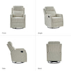 Fauteuil inclinable pivotant à 360 degrés Diana Modern en polyester par HULALA HOME