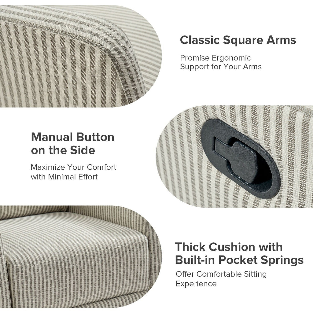 Fauteuil inclinable pivotant à 360 degrés Diana Modern en polyester par HULALA HOME