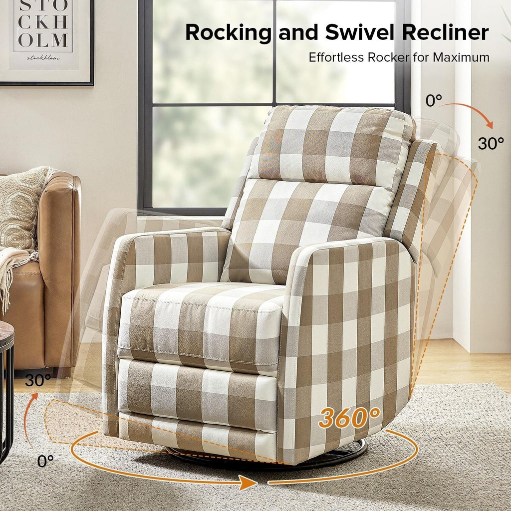 Fauteuil inclinable pivotant à 360 degrés Diana Modern en polyester par HULALA HOME