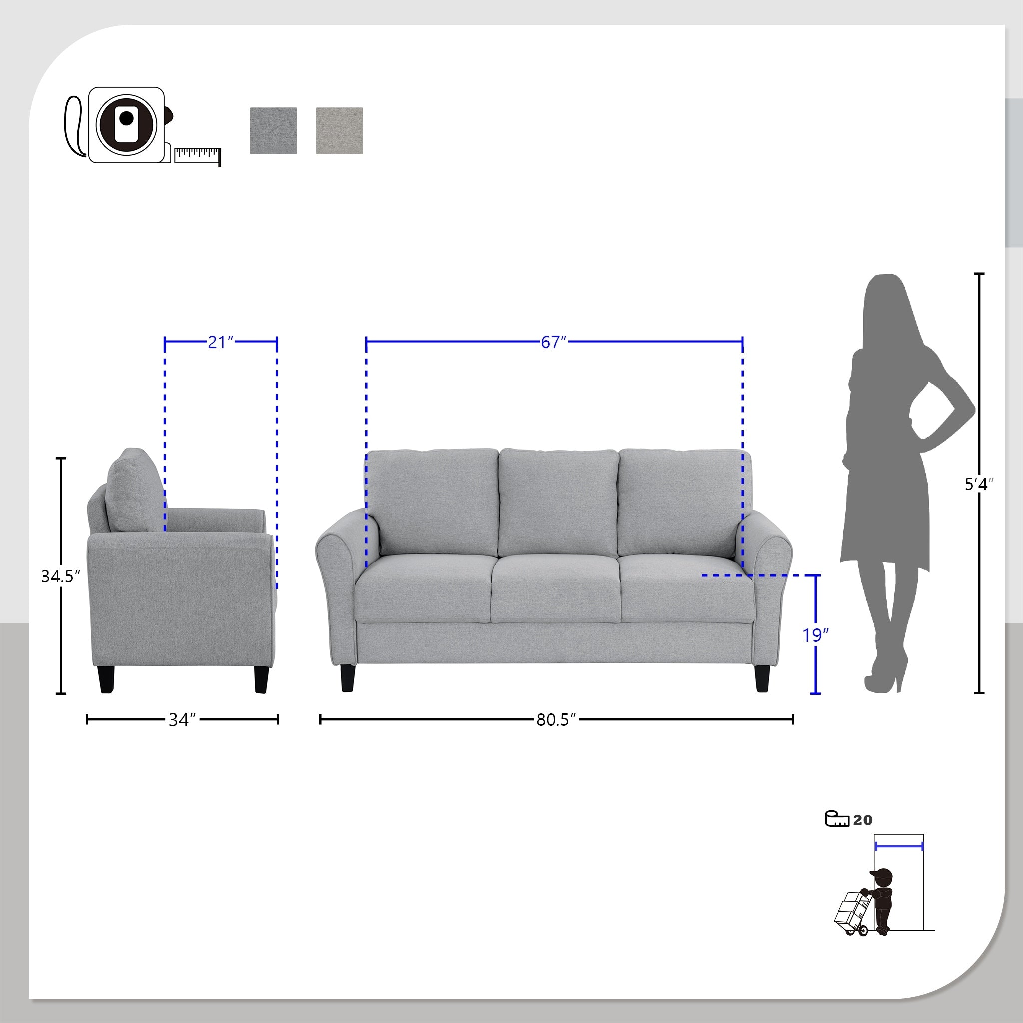 Canapé de salon Diboll