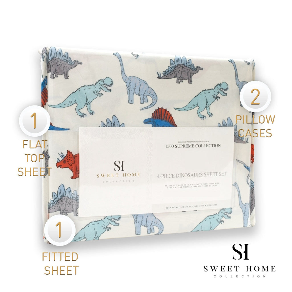 Parure de draps Dinosaures de Sweet Home Collection