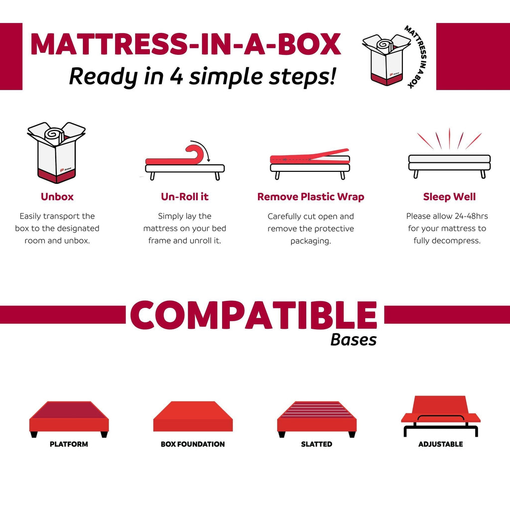 Matelas Divine Super 10 po en mousse à mémoire de forme avec gel moyen