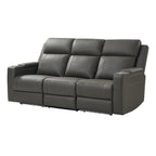 Canapé inclinable électrique Dolores 82,5 pouces de large en cuir véritable avec rangement et porte-gobelet par HULALA HOME