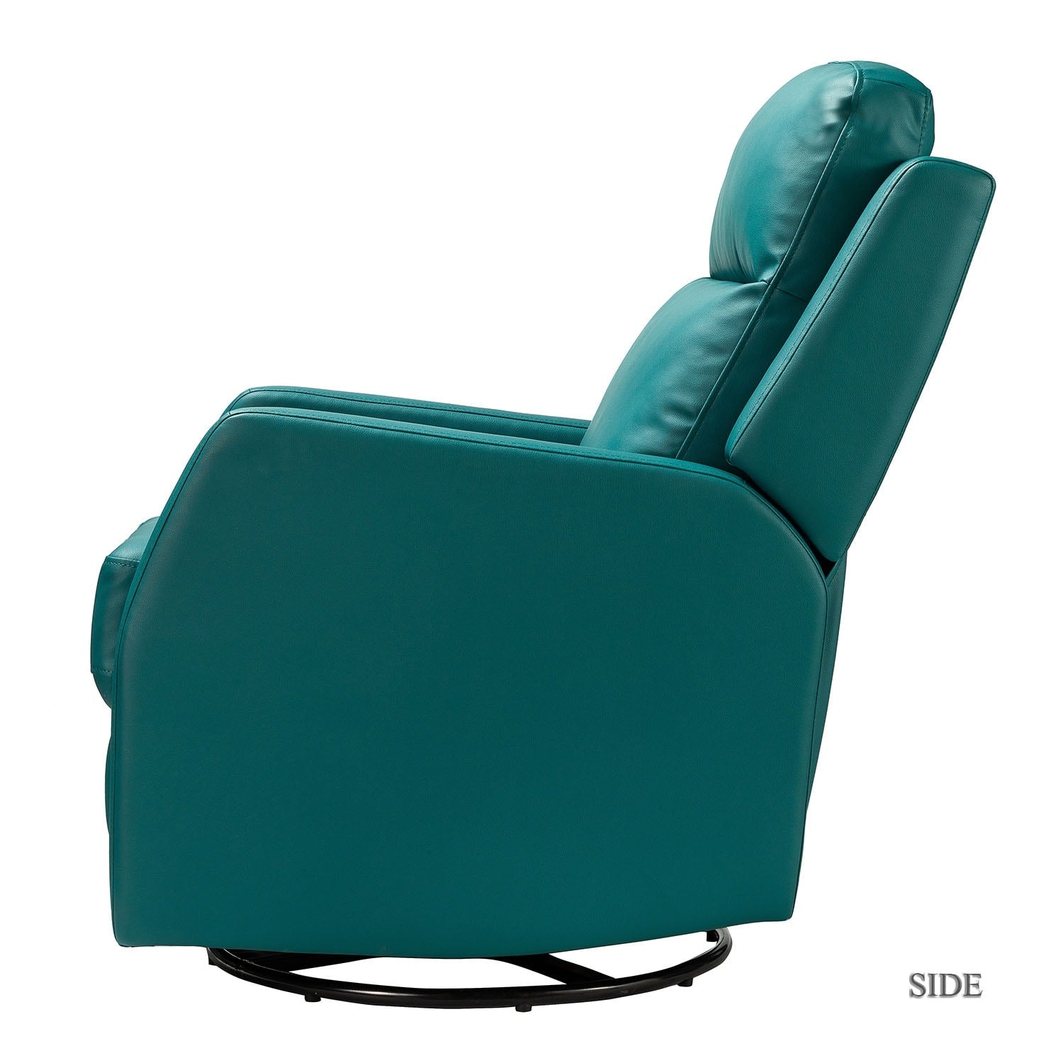 Fauteuil inclinable pivotant manuel Esteban en similicuir moderne avec dossier à oreilles, lot de 2