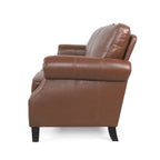 Canapé 3 places Dowd en similicuir avec bordure cloutée par Christopher Knight Home