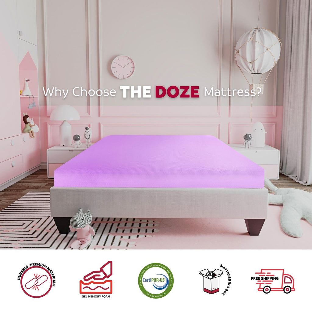 Matelas en mousse à mémoire de forme ferme Doze de 6 po avec housse en aloe vera