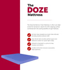 Matelas en mousse à mémoire de forme ferme Doze de 6 po avec housse en aloe vera