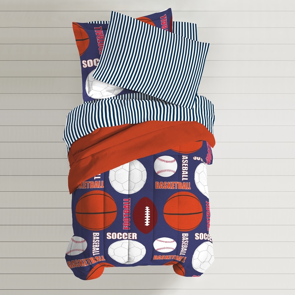 Dream Factory All Sports Ensemble de literie 7 pièces dans un sac avec draps