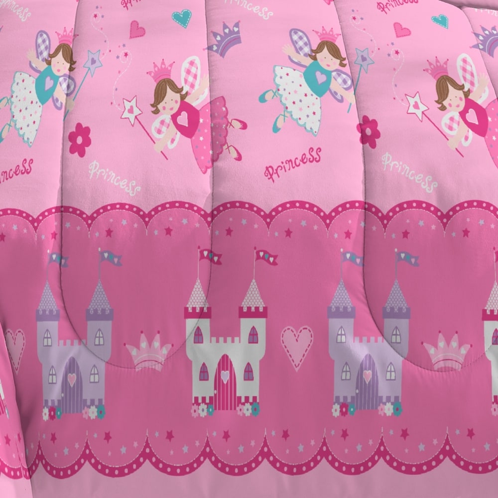 Parure de lit 7 pièces Dream Factory Butterfly Dots Pink avec draps