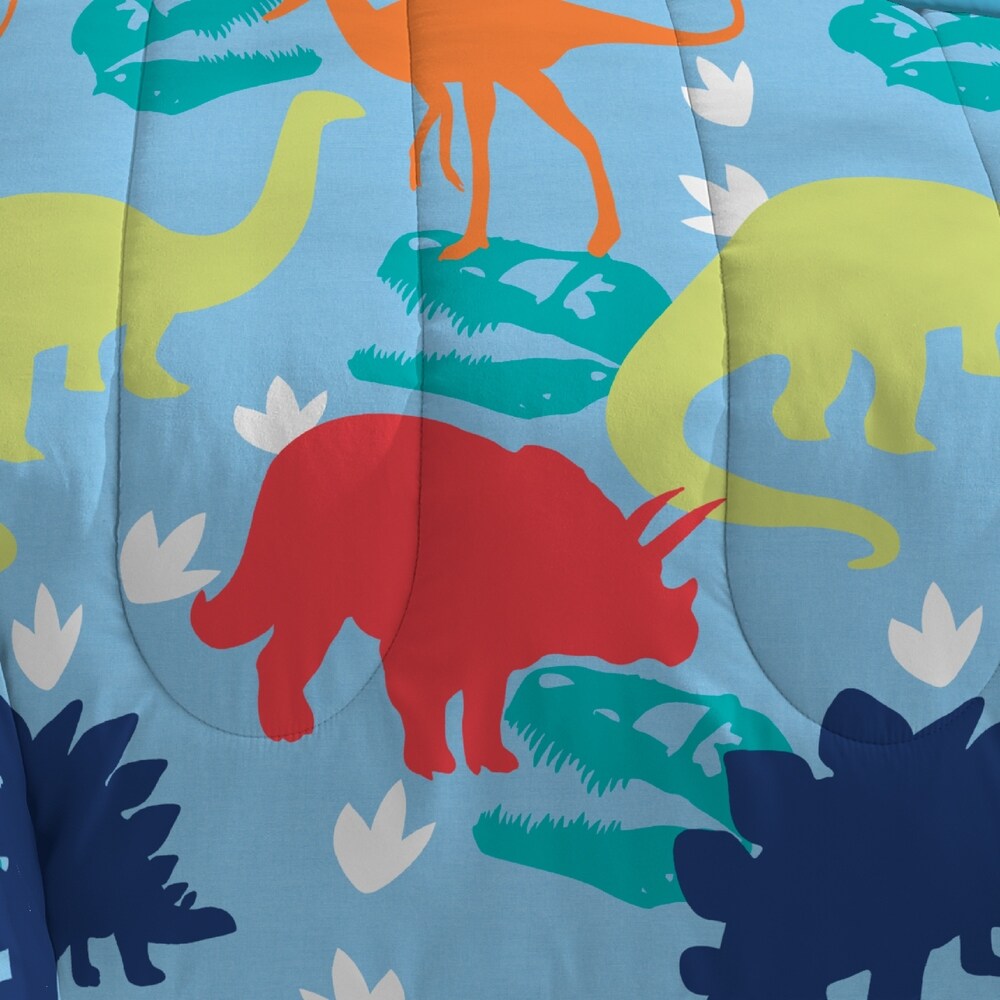 Parure de lit double 5 pièces Dream Factory Dinosaur Prints avec draps