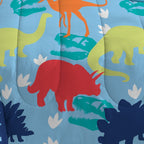 Parure de lit double 5 pièces Dream Factory Dinosaur Prints avec draps