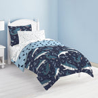 Parure de lit en microfibre Dream Factory Sharks avec draps