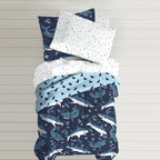 Parure de lit en microfibre Dream Factory Sharks avec draps