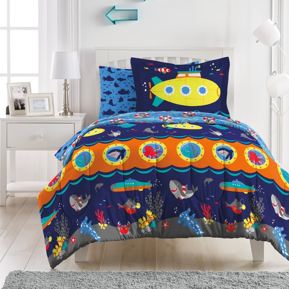 Parure de lit Dream Factory Submarine en microfibre avec draps