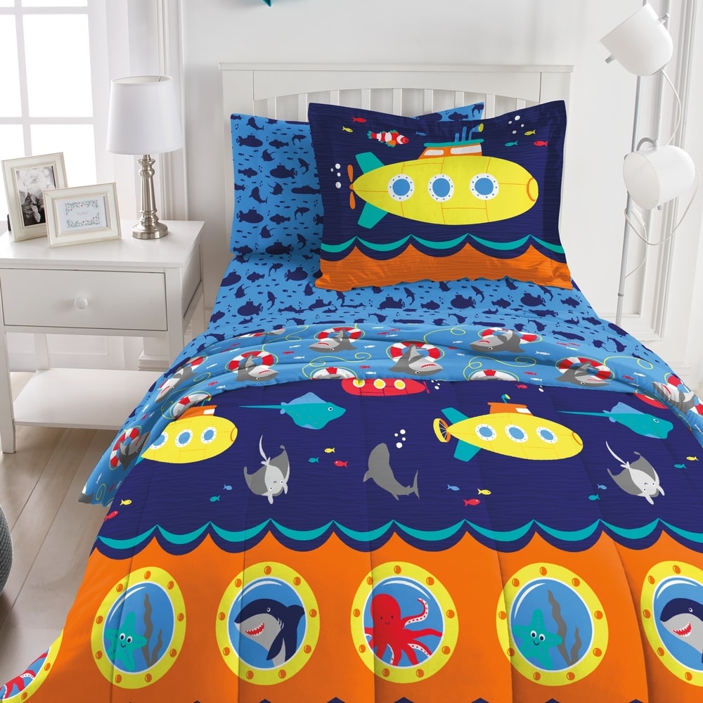 Parure de lit Dream Factory Submarine en microfibre avec draps