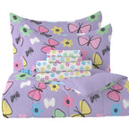 Dream Factory Sweet Butterfly Parure de lit 7 pièces dans un sac avec draps