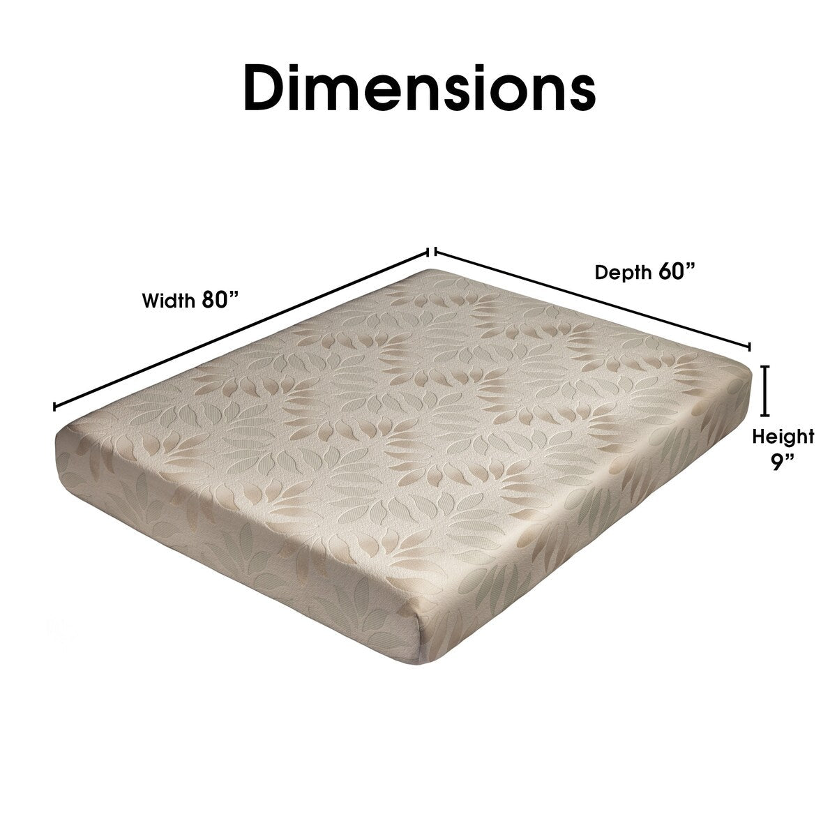 Matelas en mousse à mémoire de forme Dream Pro Recharge Lunair de 9 pouces, format Queen