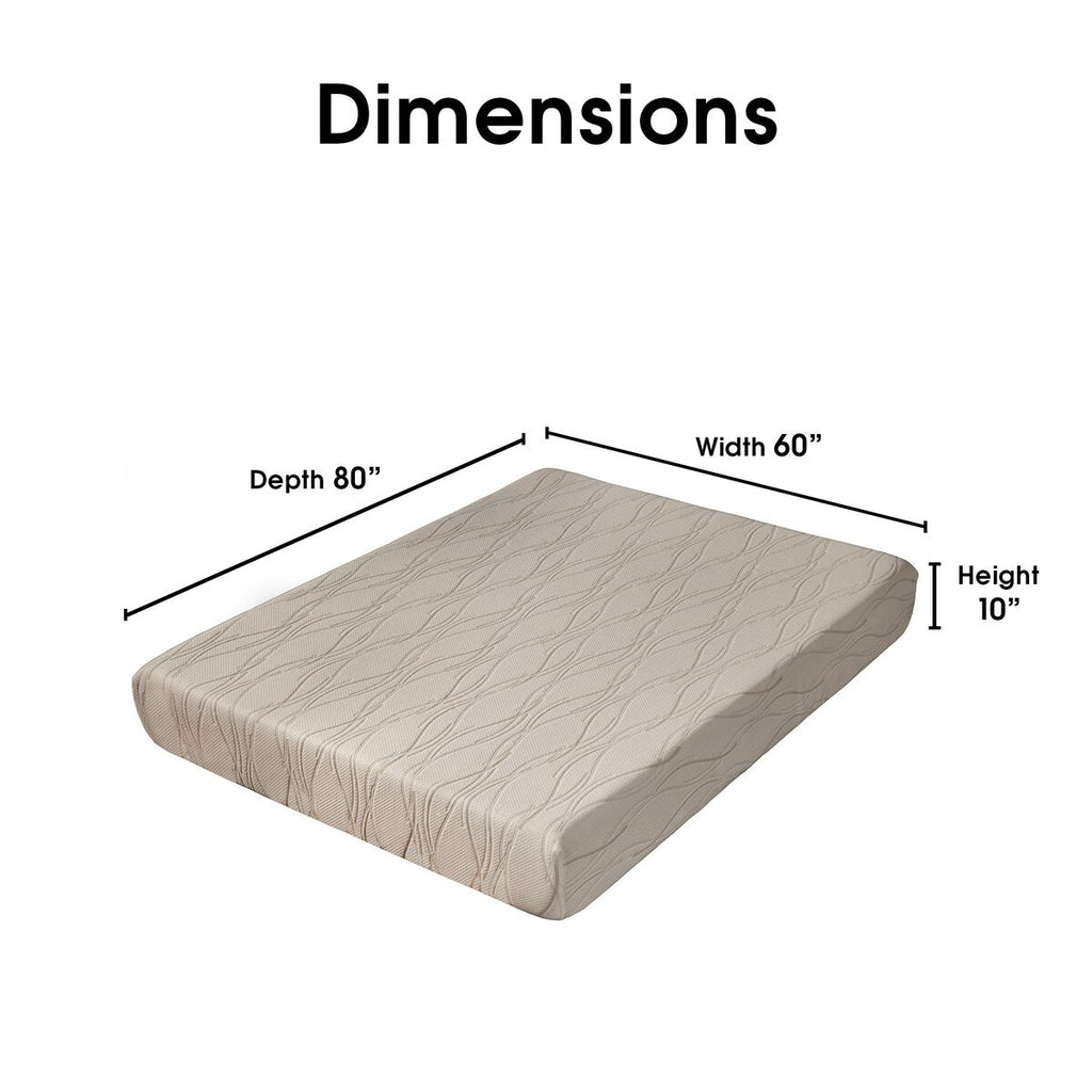 Matelas en mousse à mémoire de forme Dream Pro Restore Lunair de 10 pouces pour lit queen size