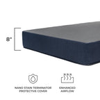 Matelas en mousse à mémoire de forme Dreamfoam Bedding Chill 8 Gel | RV King 70x74