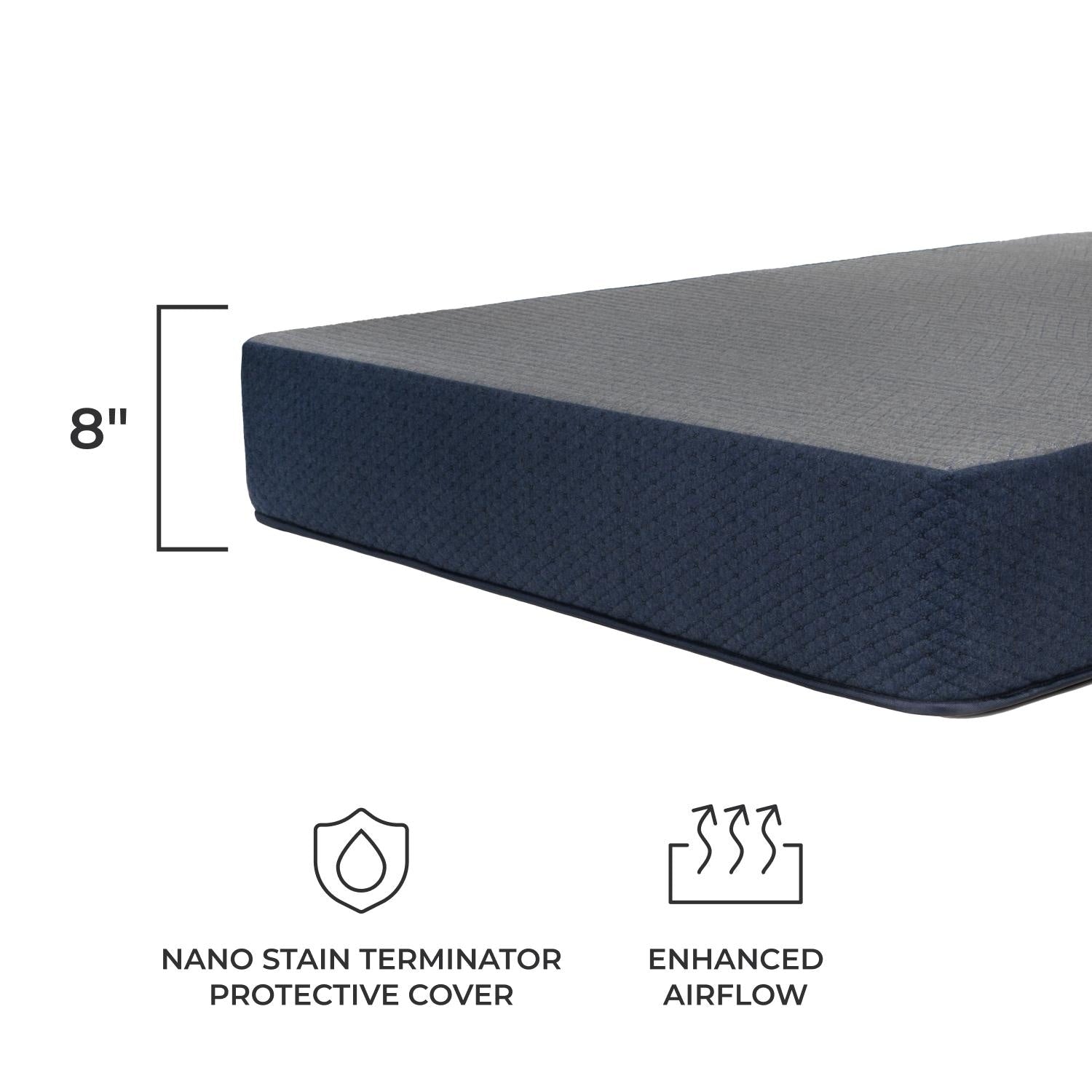 Matelas en mousse à mémoire de forme Dreamfoam Bedding Chill 8 Gel | RV King 70x80
